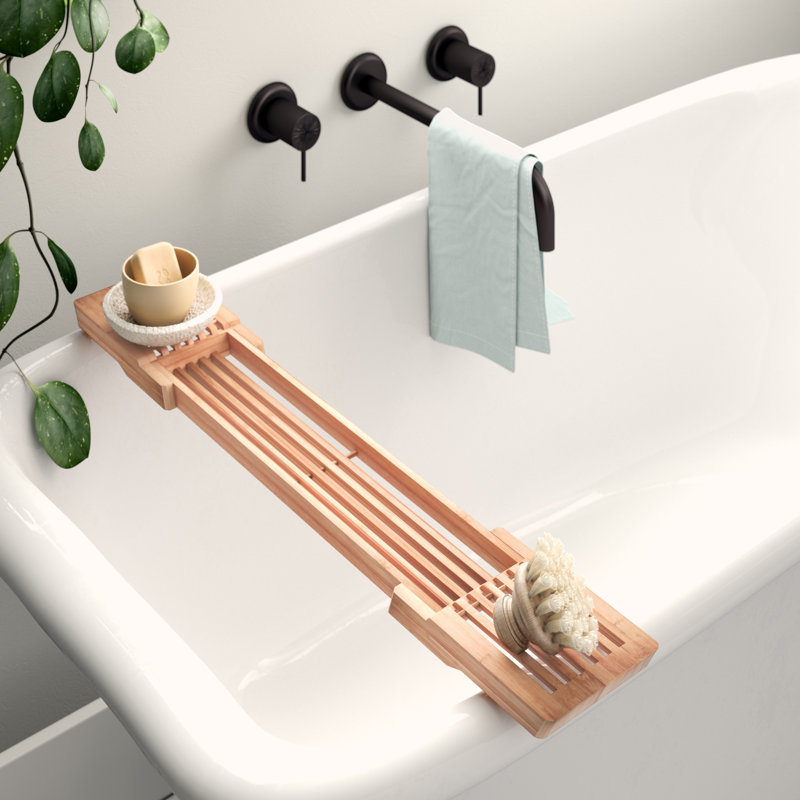 Mistana Shayna Adjustable Bamboo Bath Caddy & Reviews Wayfair.ca